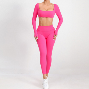 Square-necked yoga suit