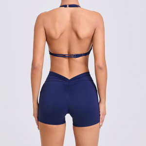 Adjustable shoulder strap yoga suit
