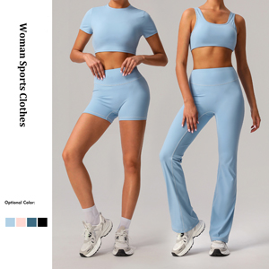 Cross-border nude elastic sports suit