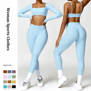 High waist quick-drying fitness suit