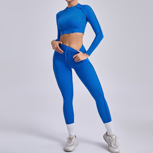 Pleated buttock yoga suit