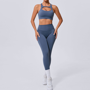 Pocket nude tight yoga suit