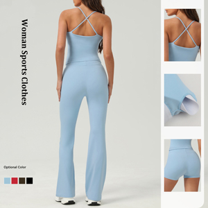 Suspender wide-leg pants casual suit